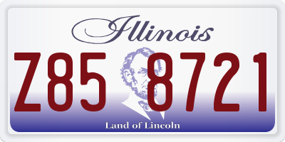 IL license plate Z858721