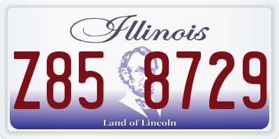 IL license plate Z858729