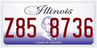 IL license plate Z858736