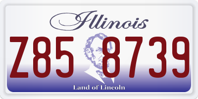 IL license plate Z858739