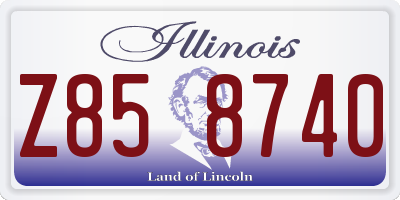 IL license plate Z858740