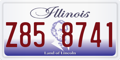 IL license plate Z858741