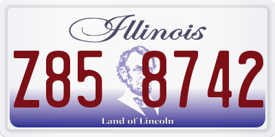 IL license plate Z858742