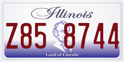 IL license plate Z858744