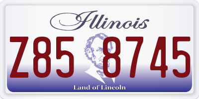 IL license plate Z858745