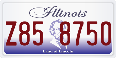 IL license plate Z858750