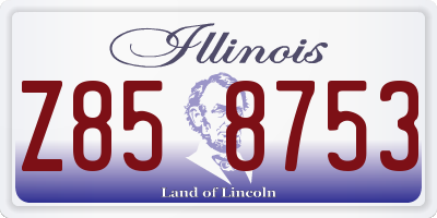IL license plate Z858753