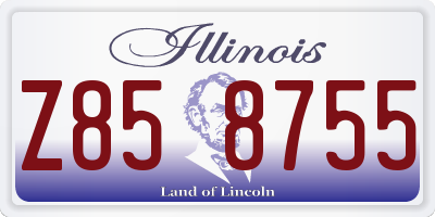 IL license plate Z858755