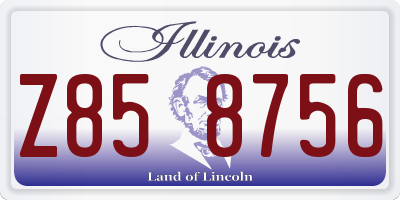 IL license plate Z858756