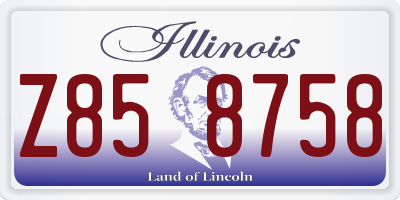 IL license plate Z858758