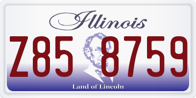 IL license plate Z858759