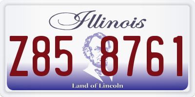 IL license plate Z858761
