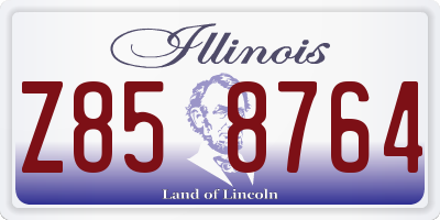 IL license plate Z858764