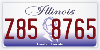 IL license plate Z858765