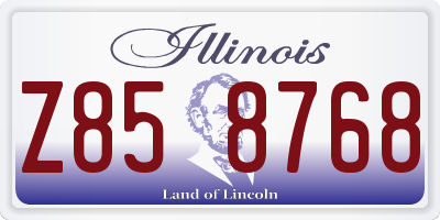 IL license plate Z858768