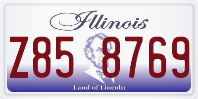 IL license plate Z858769
