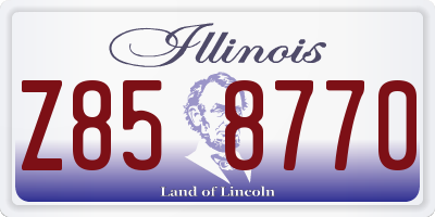 IL license plate Z858770