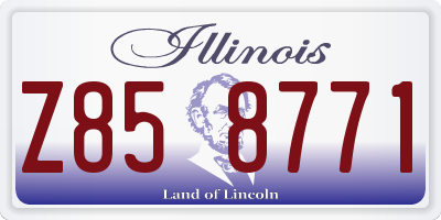 IL license plate Z858771