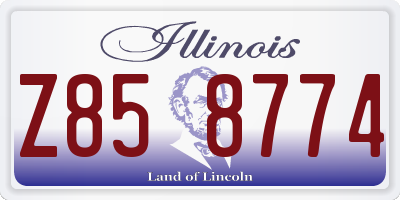IL license plate Z858774