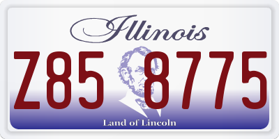 IL license plate Z858775