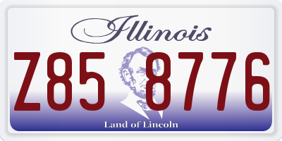 IL license plate Z858776