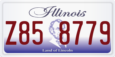 IL license plate Z858779