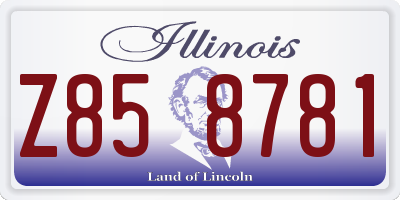 IL license plate Z858781