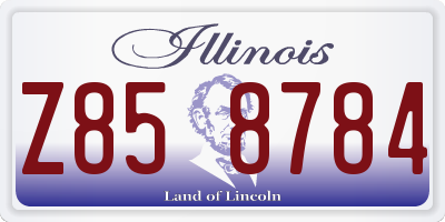 IL license plate Z858784