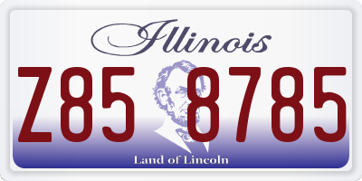 IL license plate Z858785