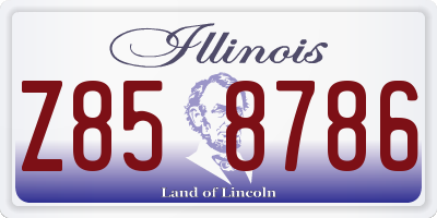 IL license plate Z858786
