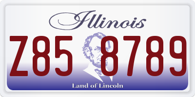 IL license plate Z858789