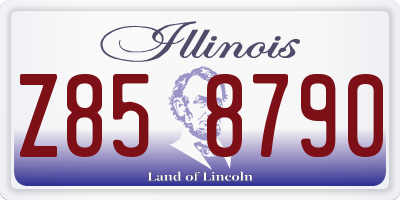 IL license plate Z858790