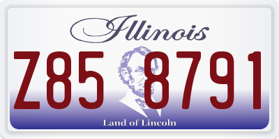 IL license plate Z858791