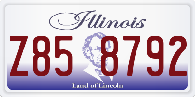 IL license plate Z858792