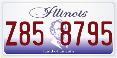 IL license plate Z858795