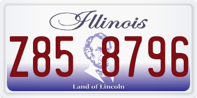 IL license plate Z858796