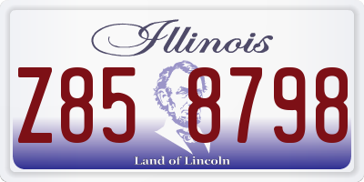 IL license plate Z858798