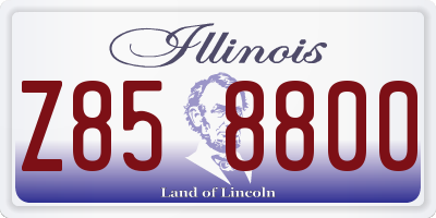 IL license plate Z858800