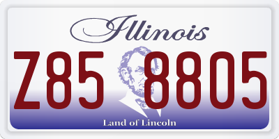 IL license plate Z858805
