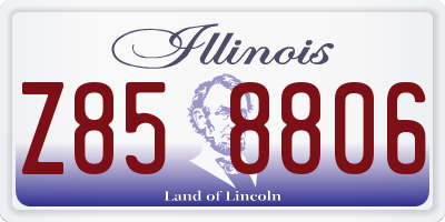 IL license plate Z858806