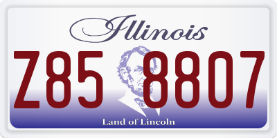 IL license plate Z858807