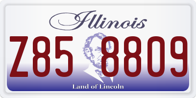 IL license plate Z858809