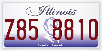 IL license plate Z858810