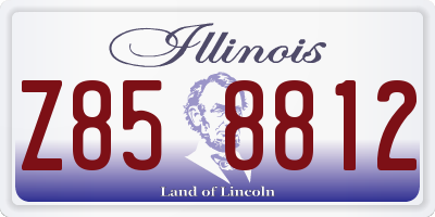IL license plate Z858812