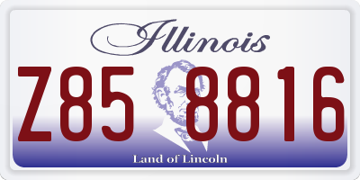 IL license plate Z858816