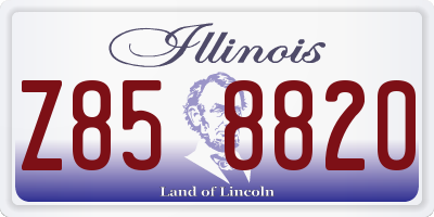 IL license plate Z858820