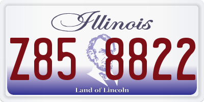 IL license plate Z858822