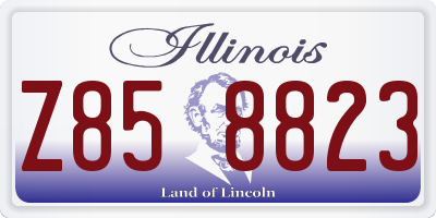 IL license plate Z858823