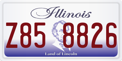 IL license plate Z858826