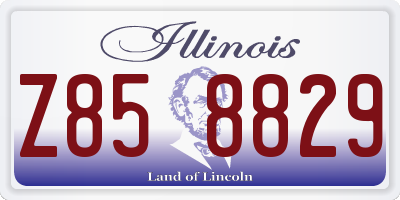 IL license plate Z858829